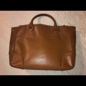 Tory Burch Robinson Double Zip Perforated Tote